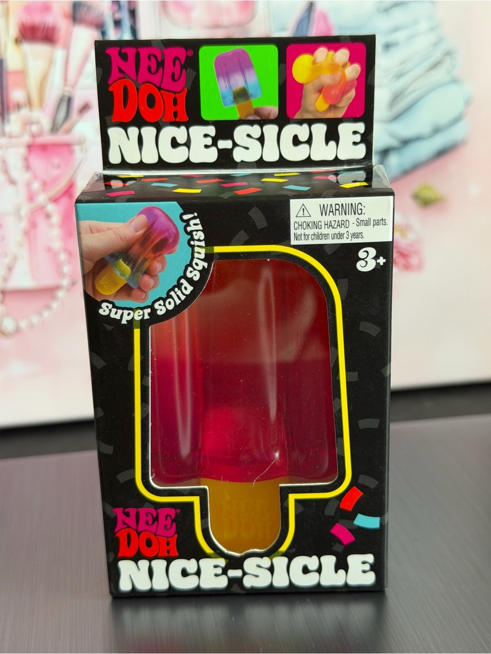 Nee Doh Nice-Sicle Popsicle Squishy Toy - Red & Yellow Authentic